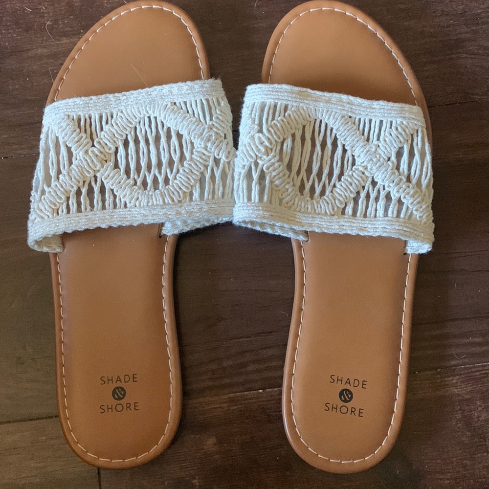 Cream sandals